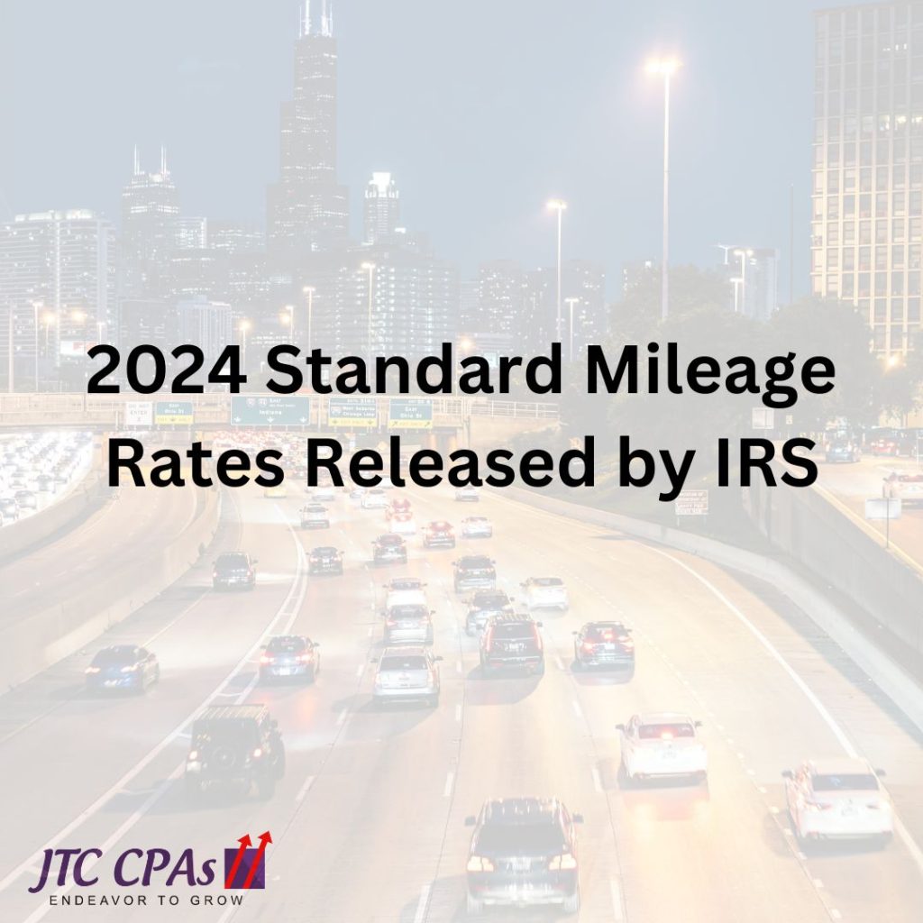 2024 Standard Mileage Rates Released by IRS; Mileage Rate Up